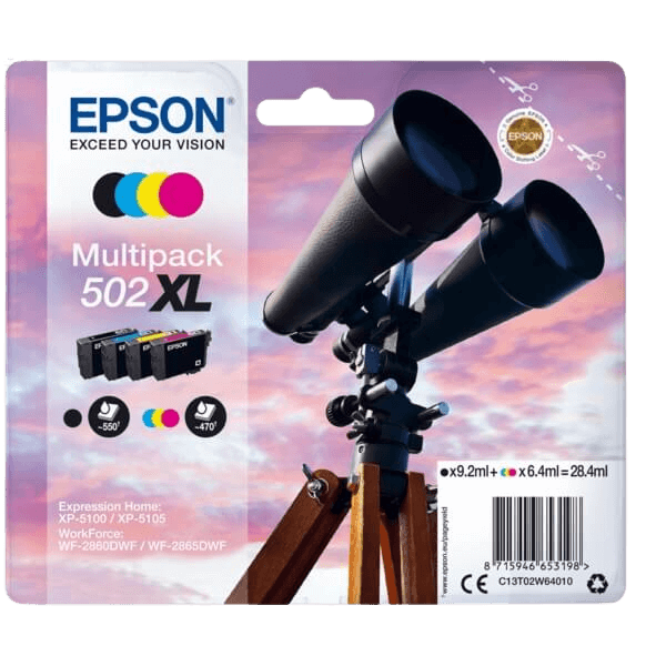 C13T02W64010 Epson 502XL CMYK XL Printerpatron - 1960 sider - Original