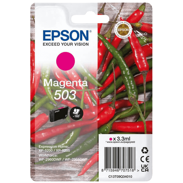 C13T09Q34010 Epson 503M magenta Printerpatron - 3,3 ml. - Original