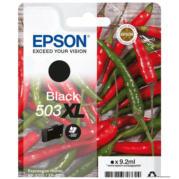 C13T09R14010 Epson 503XLBK sort XL Printerpatron - 9,2 ml. - Original