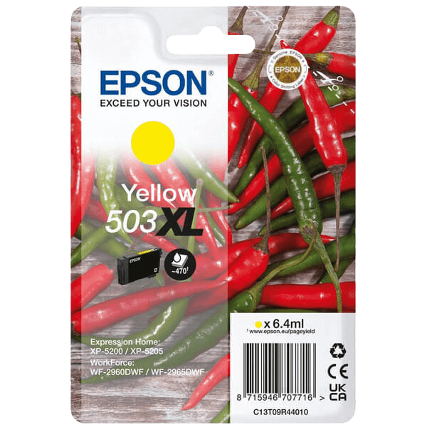 C13T09R44010 Epson 503XLY gul XL Printerpatron - 6,4 ml. - Original