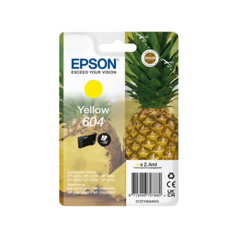 C13T10G44010 Epson 604 gul Printerpatron - 2,4 ml. - Original