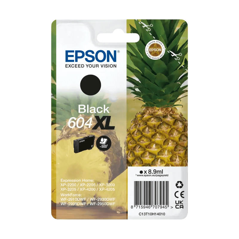 C13T10H14010 Epson 604XL sort XL Printerpatron - 8,9 ml. - Original