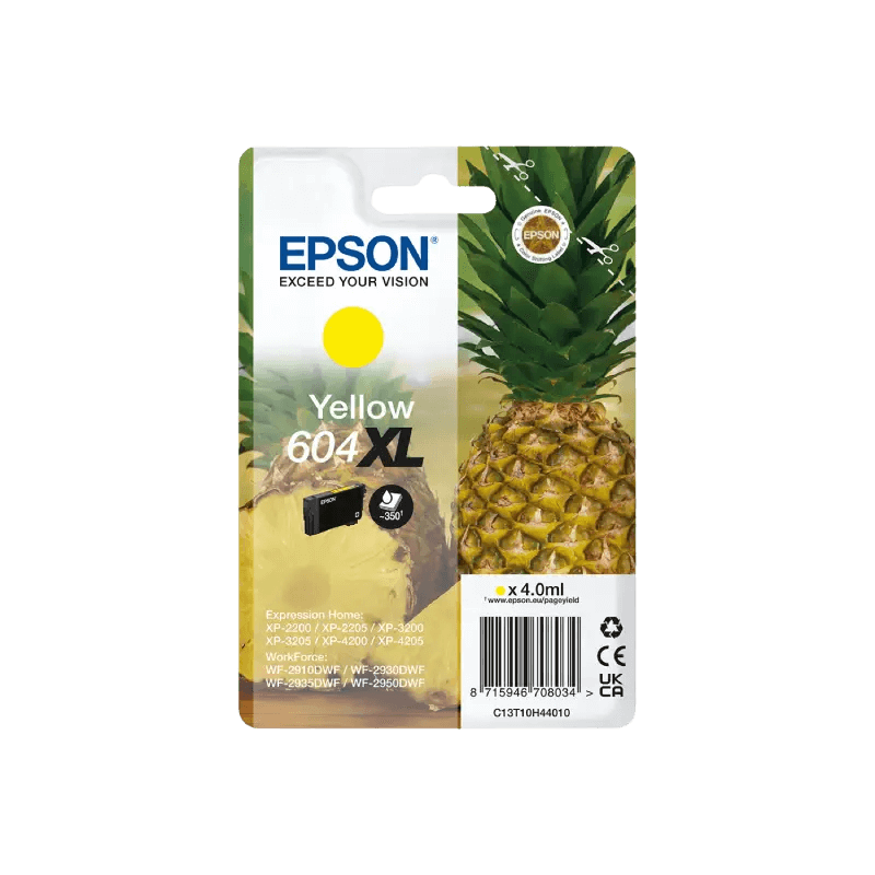 C13T10H44010 Epson 604XL gul XL Printerpatron - 4 ml. - Original