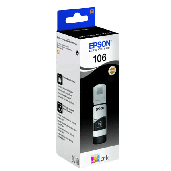 C13T00R140 Epson 106 foto sort Printerpatron - 70 ml. - Original