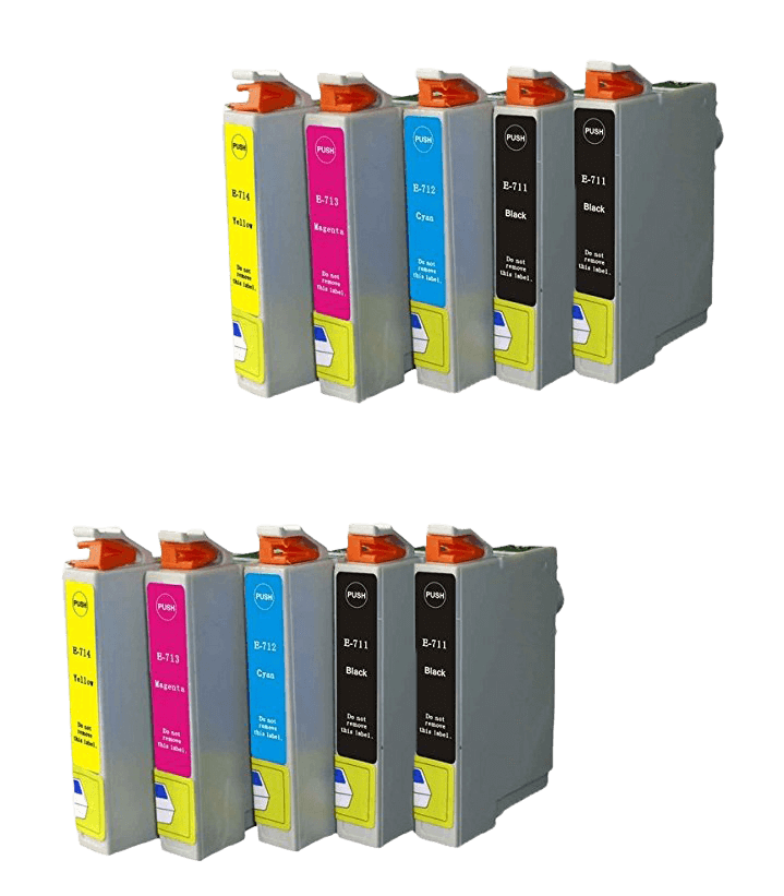 10 stk. Epson T0711 Printerpatron rabatpakke - Kompatibel