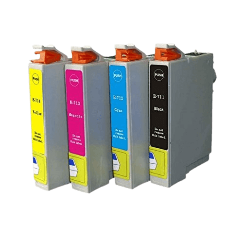 4 stk. Epson T0711 Printerpatron rabatpakke - Kompatibel