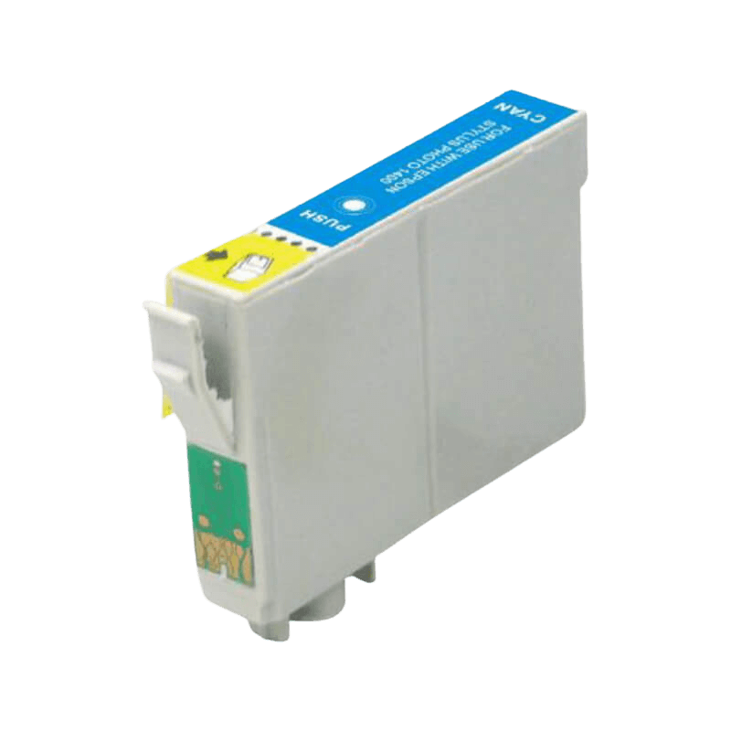 C13T07124011 Epson T0712 cyan Printerpatron - 10 ml. - Kompatibel