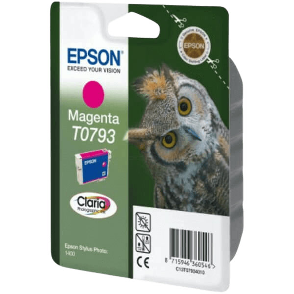 C13T07934010 Epson T0793 magenta XL Printerpatron - 11,1 ml. - Original
