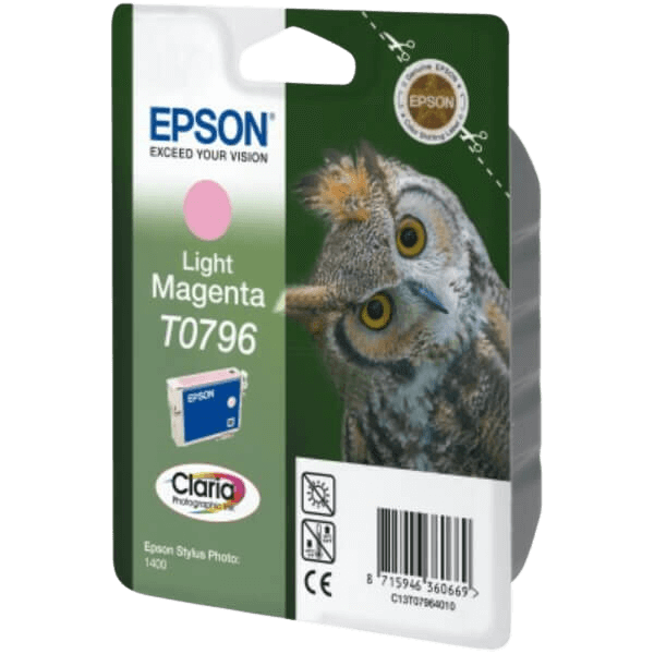 C13T07964010 Epson T0796 lys magenta XL Printerpatron - 11,1 ml. - Original
