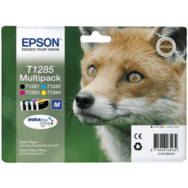 C13T12854012 Epson T1285 CMYK Printerpatron - 1x5,9 + 3x3,5 ml. - Original