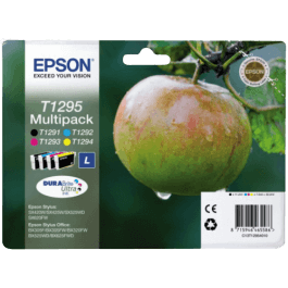C13T12954012 Epson T1295 CMYK XL Printerpatron - 1x11,2 + 3x7 ml. - Original