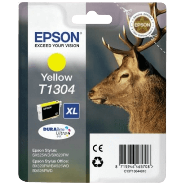 C13T13044012 Epson T1304 gul XXL Printerpatron - 10,1 ml. - Original