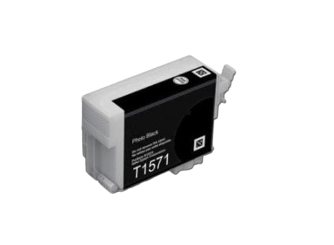 C13T15714010 Epson T1571 foto sort Printerpatron - 26 ml. - Kompatibel