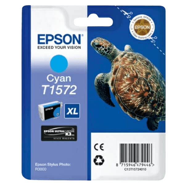 C13T15724010 Epson T1572 cyan Printerpatron - 25.9 ml. - Original