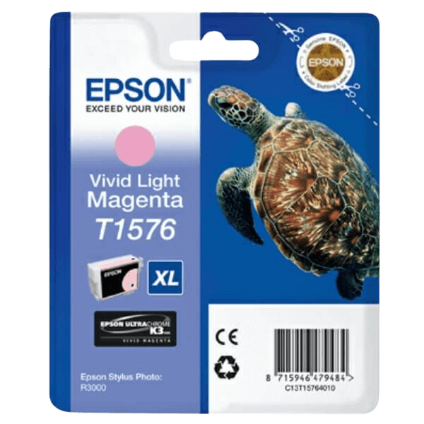 C13T15764010 Epson T1576 lys magenta Printerpatron - 25,9 ml. - Original