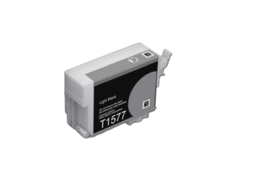 C13T15774010 Epson T1577 lys sort Printerpatron - 26 ml. - Kompatibel