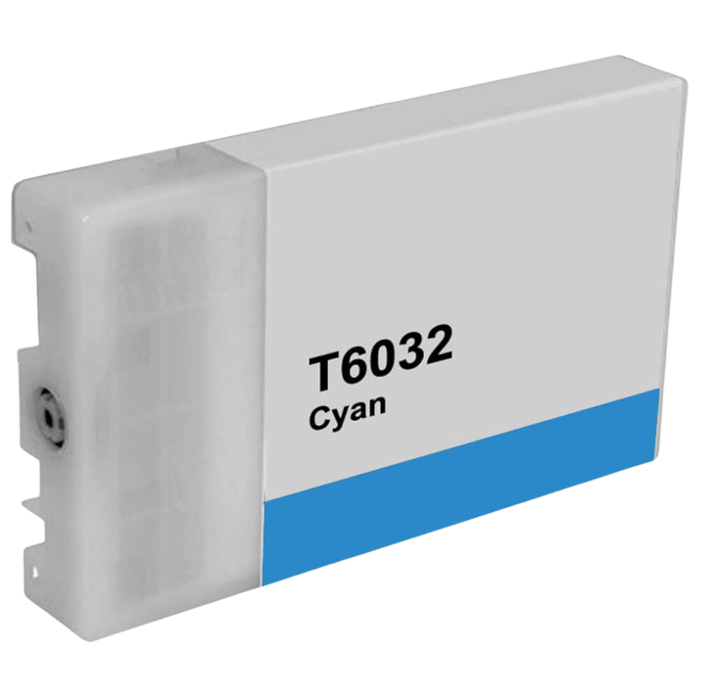 C13T603200 Epson T6032 cyan XL Printerpatron - 220 ml. - Kompatibel