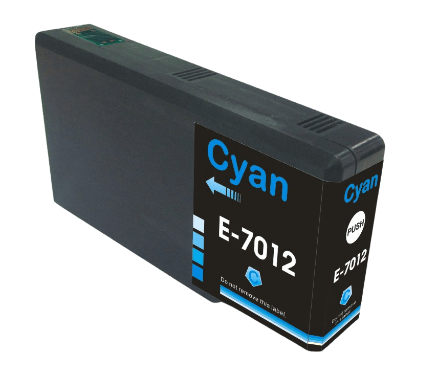C13T70124010 Epson T7012 cyan XXL Printerpatron - 49 ml. - Kompatibel