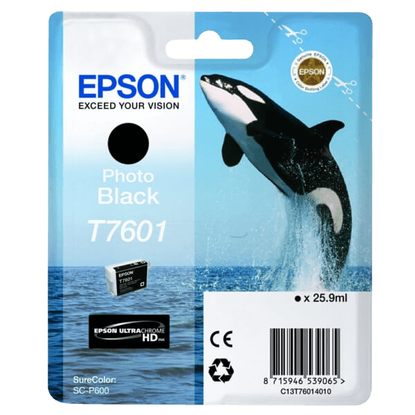 C13T76014010 Epson T7601 foto sort Printerpatron - 25,9 ml. - Original