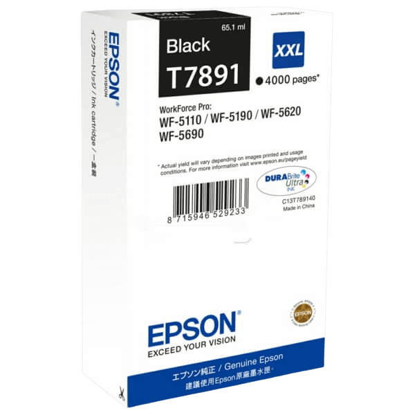 C13T789140 Epson T7891 sort XXL Printerpatron - 65,1 ml. - Original