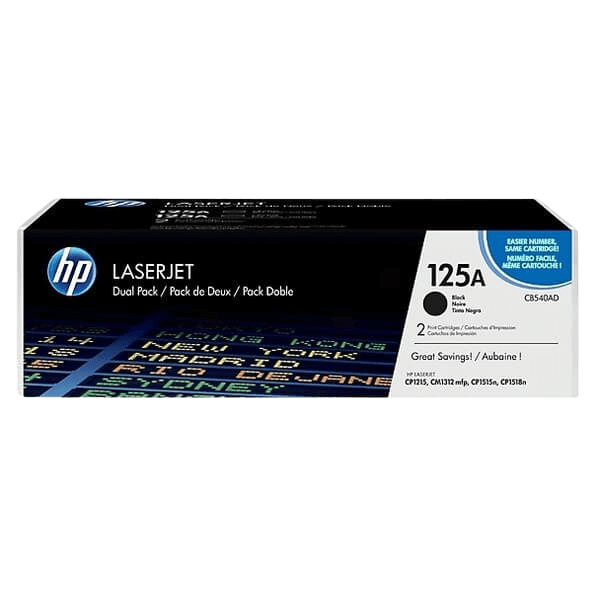 CB540AD HP 125A sort twin pack Printerpatron - 4400 sider - Original