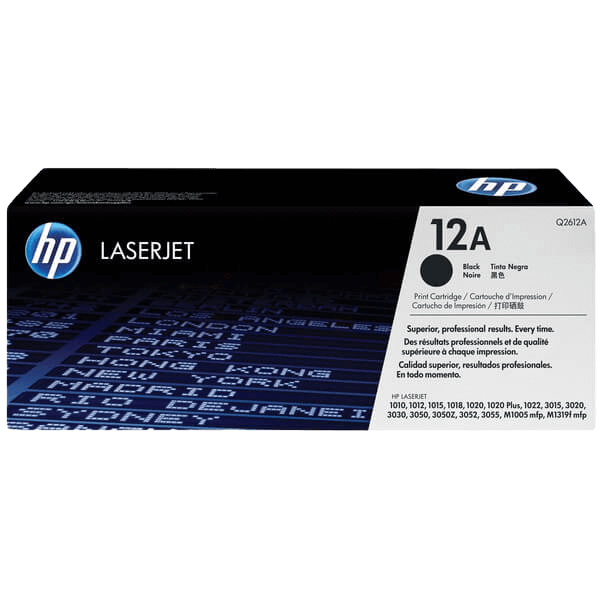 Q2612A HP 12A sort Printerpatron - 2000 sider - Original