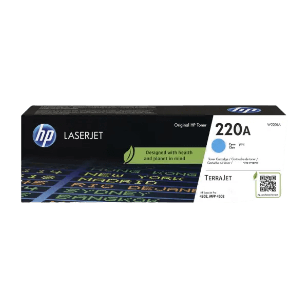 W2201A HP 220A cyan Printerpatron - 1800 sider - Original