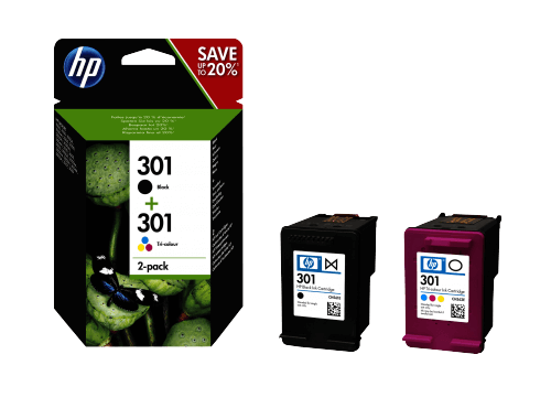 N9J72AE / J3M81AE HP 301 CMYK Printerpatron - 355 sider - Original