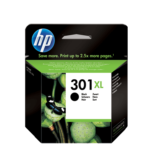 CH563EE HP 301XL sort XL Printerpatron - 8 ml. - Original