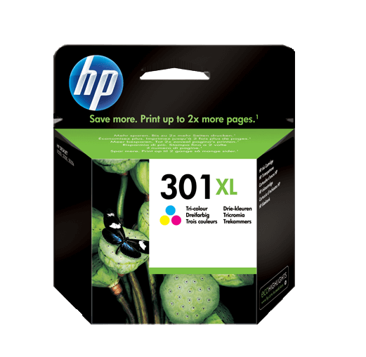 CH564EE HP 301XL 3 farver i én XL Printerpatron - 6 ml. - Original