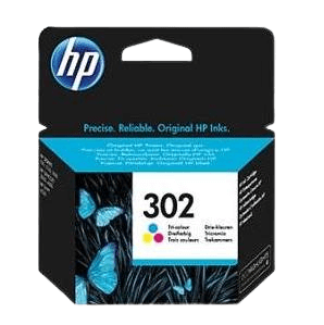 F6U65AE HP 302 3 farver i én Printerpatron - 4 ml. - Original