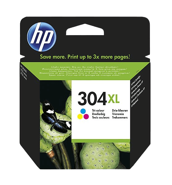 N9K07AE HP 304 CMY XL Printerpatron - 7 ml. - Original