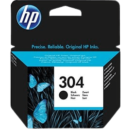 N9K06AE HP 304BK sort Printerpatron - 4 ml. - Original