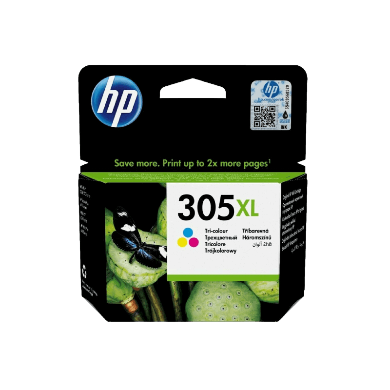 3YM63AE HP 305XL CMY XL Printerpatron - 5 ml. - Original