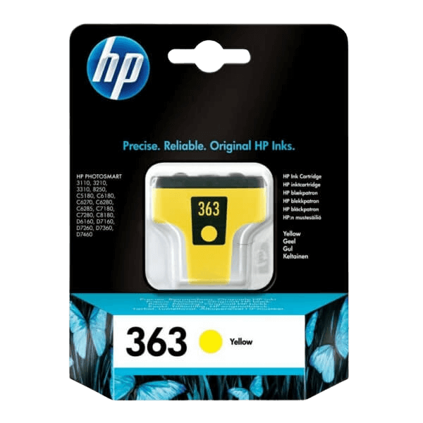 C8773EE HP 363 gul Printerpatron - 4 ml. - Original