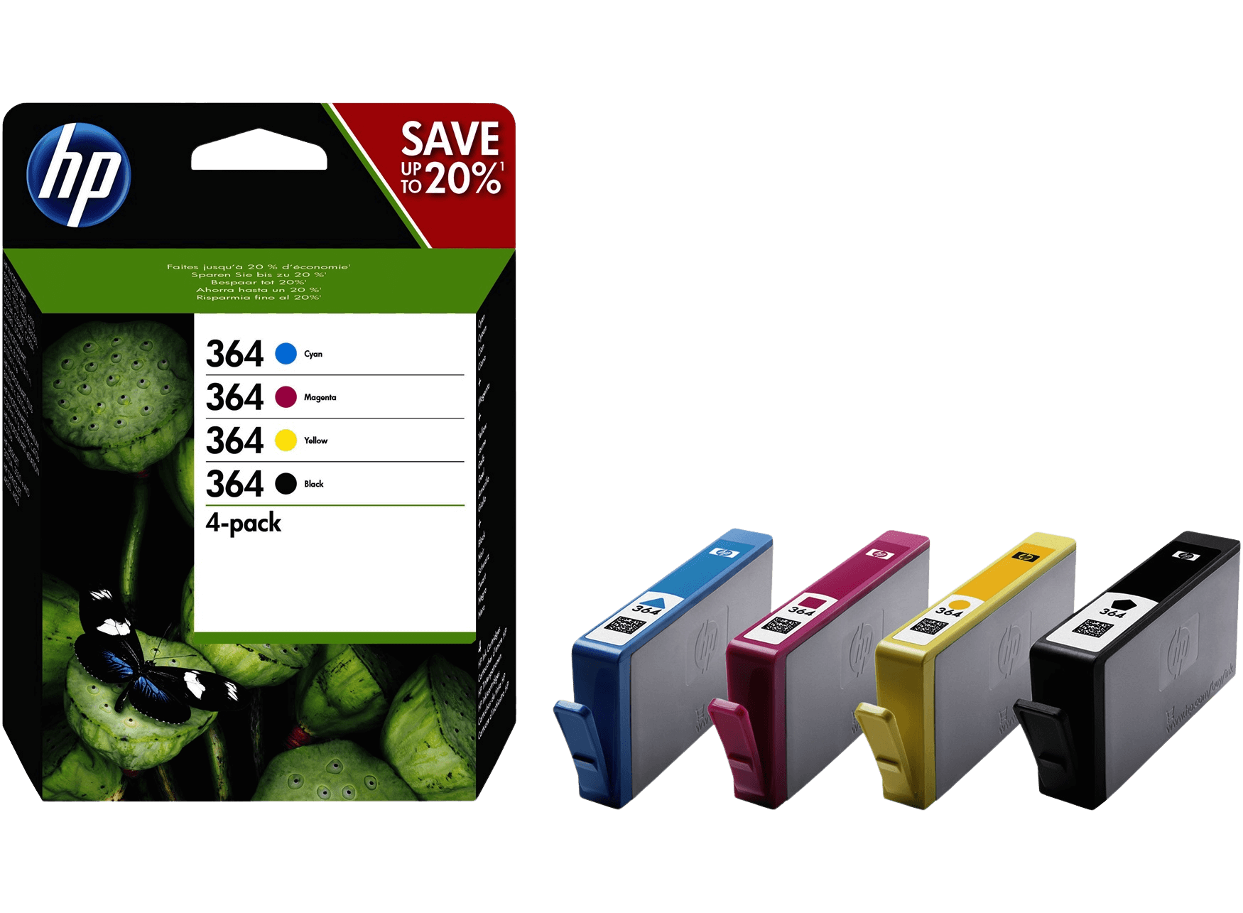 N9J73AE HP 364 CMYK Printerpatron - 1150 sider - Original