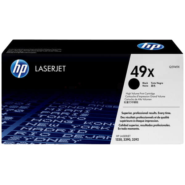 Q5949X HP 49X sort XL Printerpatron - 6000 sider - Original