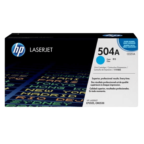 CE251A HP 504A cyan Printerpatron - 7000 sider - Original