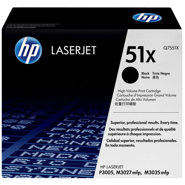 Q7551X HP 51X sort XL Printerpatron - 13000 sider - Original