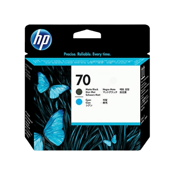 C9404A HP 70 sort / cyan Printerpatron - 130 ml. - Original