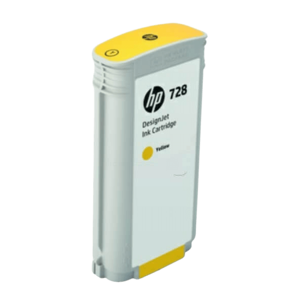 F9J65A HP 728 gul XL Printerpatron - 130 ml. - Original