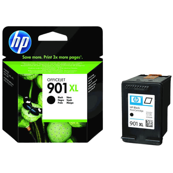 CC654AE HP 901 sort XL Printerpatron - 14 ml. - Original