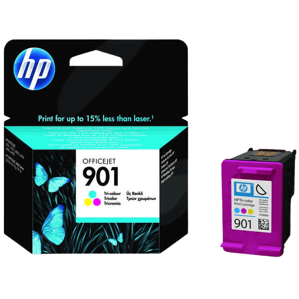 CC656AE HP 901 3 farver i én Printerpatron - 9 ml. - Original