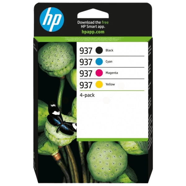 6C400NE HP 937 CMYK Printerpatron - 1450 + 3x800 sider - Original