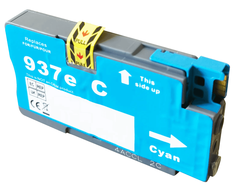 4S6W6NE HP 937E cyan XL Printerpatron - 1650 sider - Kompatibel