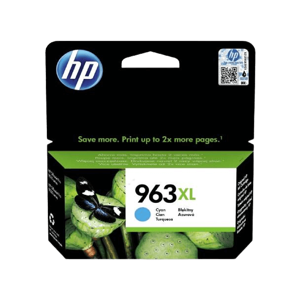 3JA27AE HP 963XL cyan XL Printerpatron - 1600 sider - Original