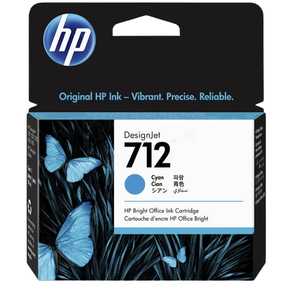 3ED67A HP 712 cyan Printerpatron - 29 ml. - Original