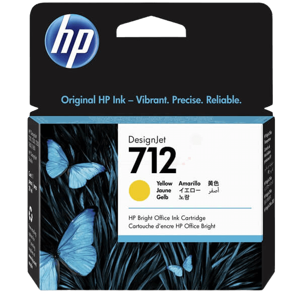 3ED69A HP 712 gul Printerpatron - 29 ml. - Original