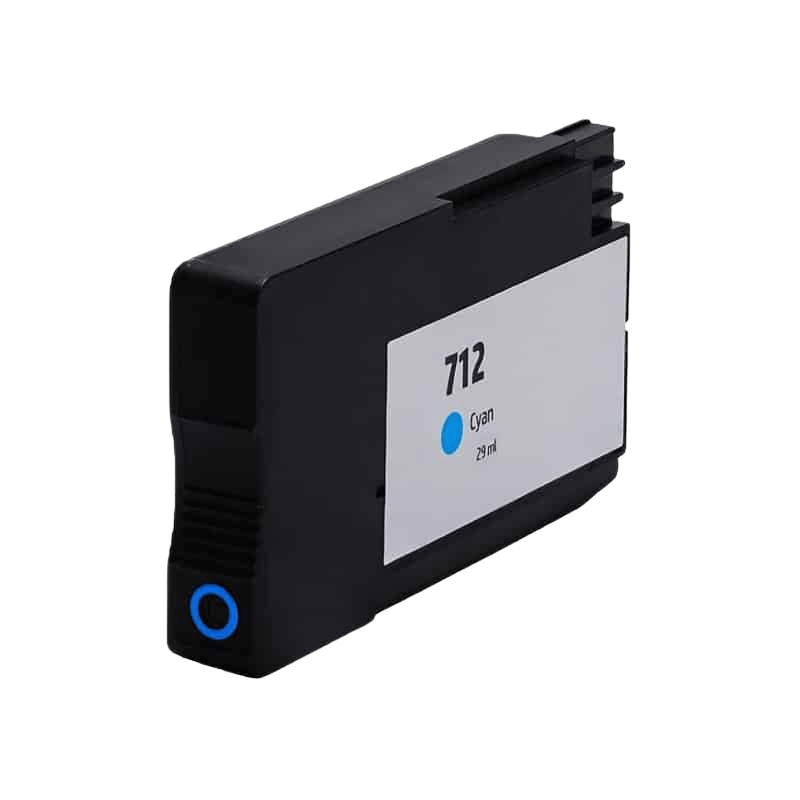 3ED67A HP 712 cyan Printerpatron - 29 ml. - Kompatibel