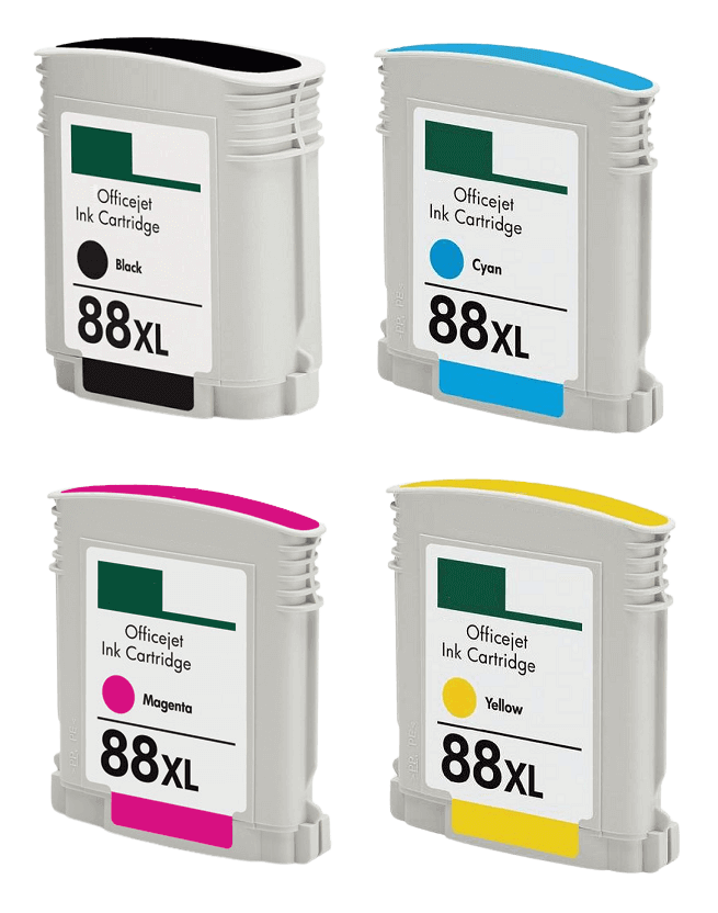 4 stk. XL HP 88 Printerpatron rabatpakke - Kompatibel